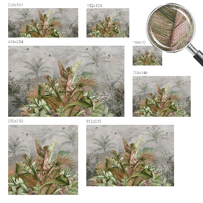 Papel mural con patrón decorativo Selva exótica