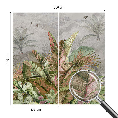 Papel mural con patrón decorativo Selva exótica