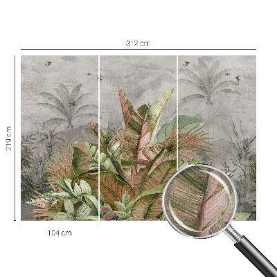 Papel mural con patrón decorativo Selva exótica