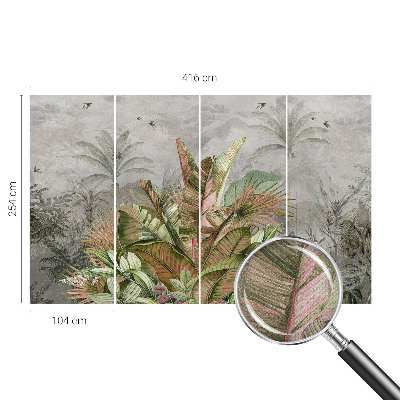 Papel mural con patrón decorativo Selva exótica