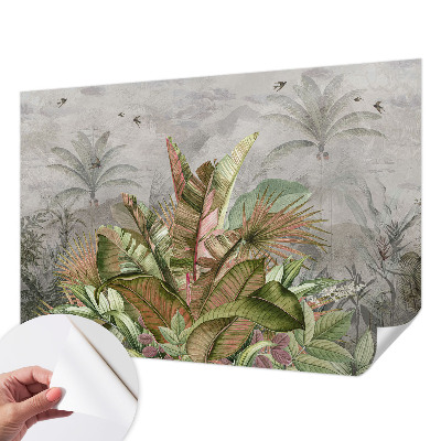 Papel mural con patrón decorativo Selva exótica