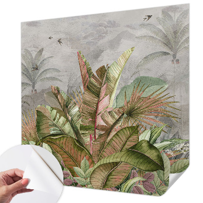 Papel mural con patrón decorativo Selva exótica