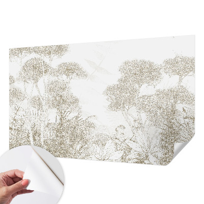 Mural de pared con estampado hermoso Vegetación tropical