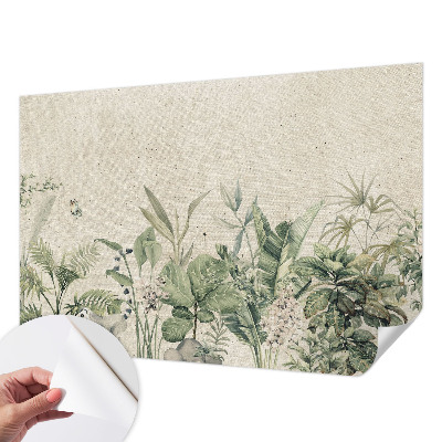 Fotomural decorativo para cabecero de cama con motivo de selva tropical