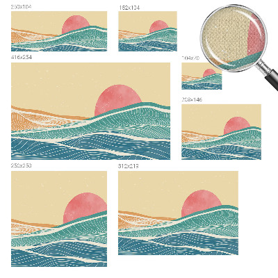 Papel mural texturado decorativo con diseño de olas del mar