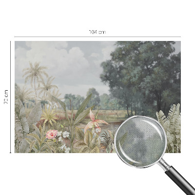 Papel mural con patrón decorativo Paisaje exótico