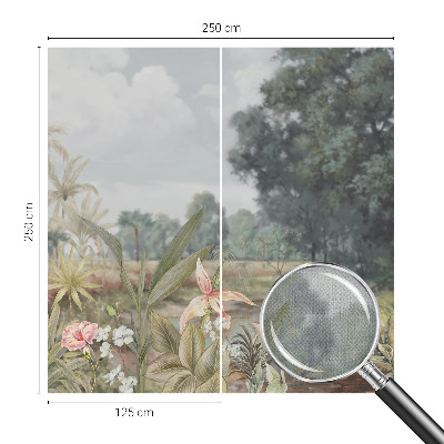 Papel mural con patrón decorativo Paisaje exótico