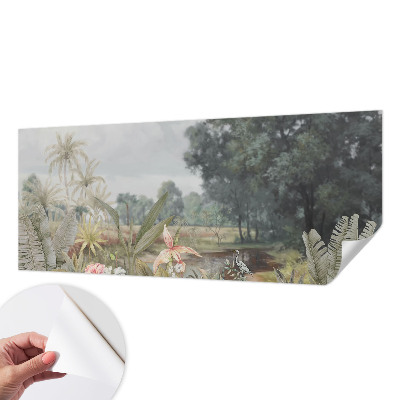 Papel mural con patrón decorativo Paisaje exótico