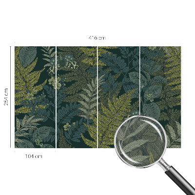 Mural de pared con estampado hermoso Elegancia verde
