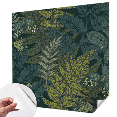 Mural de pared con estampado hermoso Elegancia verde