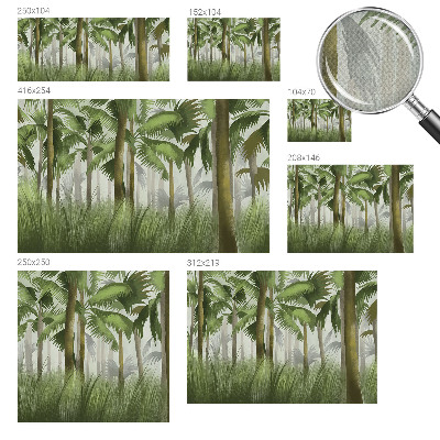 Fotomural decorativo para cabecero de cama Bosque tropical