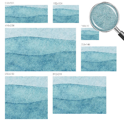 Papel mural con patrón decorativo con motivo de olas azules