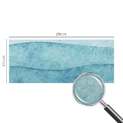 Papel mural con patrón decorativo con motivo de olas azules