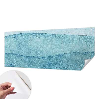 Papel mural con patrón decorativo con motivo de olas azules
