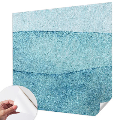 Papel mural con patrón decorativo con motivo de olas azules