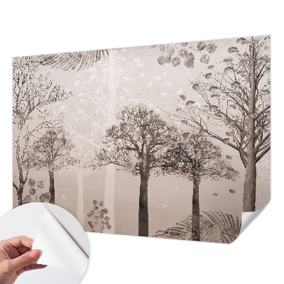 Papel mural texturado decorativo Árboles delicados
