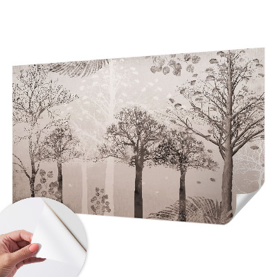 Papel mural texturado decorativo Árboles delicados