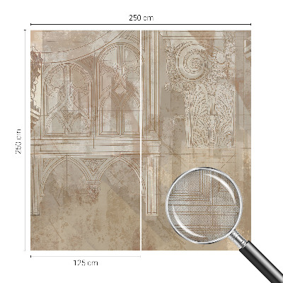 Mural de pared con estampado hermoso Adornos históricos