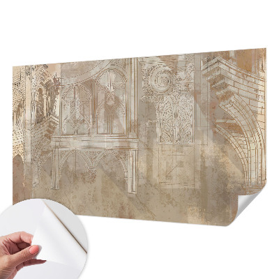 Mural de pared con estampado hermoso Adornos históricos