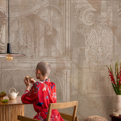 Mural de pared con estampado hermoso Adornos históricos