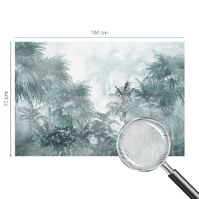 Papel mural con patrón decorativo Verde exótico