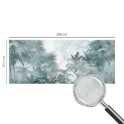 Papel mural con patrón decorativo Verde exótico