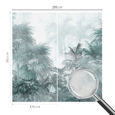 Papel mural con patrón decorativo Verde exótico