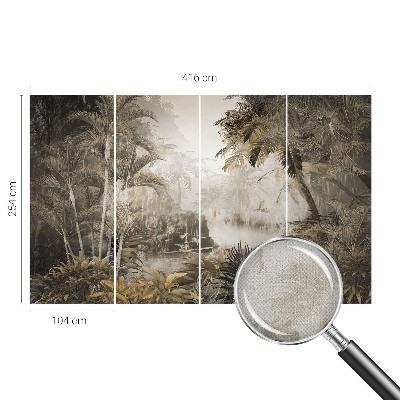 Fotomural decorativo para cabecero de cama Bosque tropical