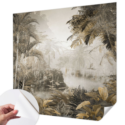 Fotomural decorativo para cabecero de cama Bosque tropical