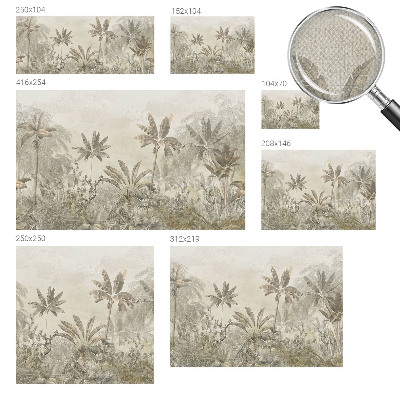 Papel mural texturado decorativo Selva tropical