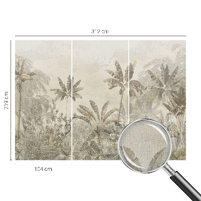 Papel mural texturado decorativo Selva tropical