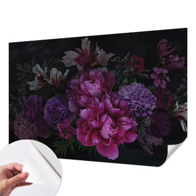 Mural de pared con estampado hermoso con motivo floral que aporta elegancia