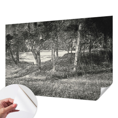 Papel mural texturado decorativo Un paisaje tranquilo