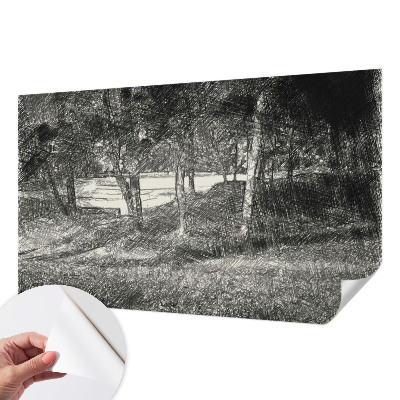 Papel mural texturado decorativo Un paisaje tranquilo