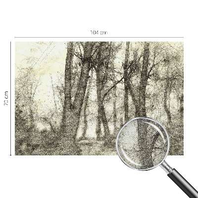 Papel mural con patrón decorativo Melancolía del bosque