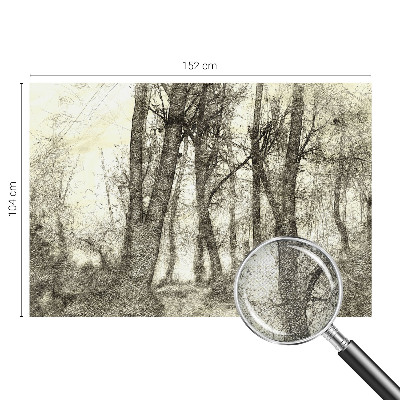 Papel mural con patrón decorativo Melancolía del bosque