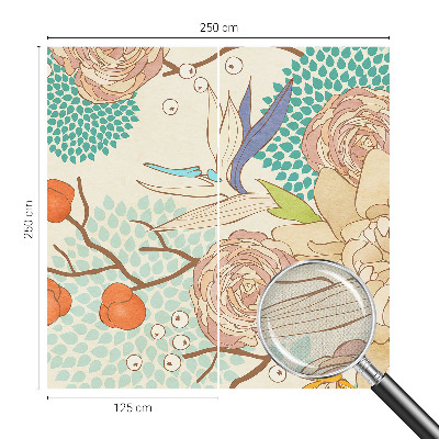 Mural de pared con estampado hermoso Fantasía floral