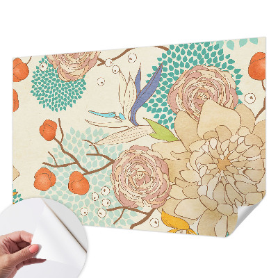 Mural de pared con estampado hermoso Fantasía floral