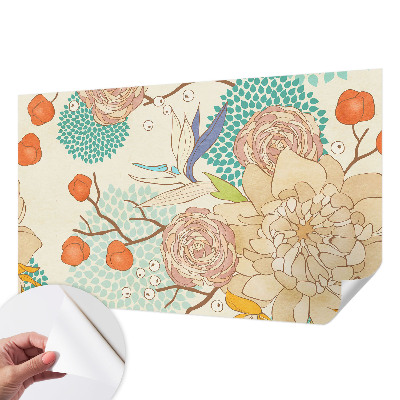 Mural de pared con estampado hermoso Fantasía floral