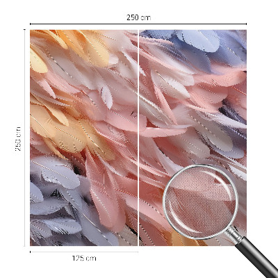 Papel mural texturado decorativo con estampado de plumas en tonos pastel