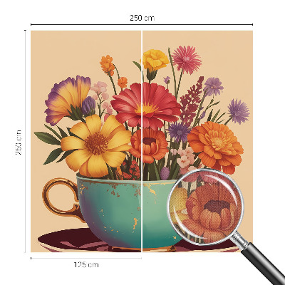 Papel mural con patrón decorativo Un ramo colorido