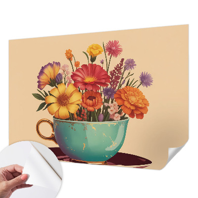 Papel mural con patrón decorativo Un ramo colorido