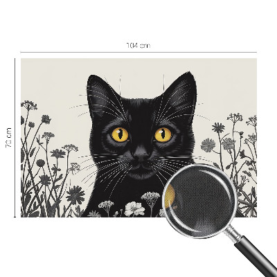 Mural de pared con estampado hermoso Flores de gato
