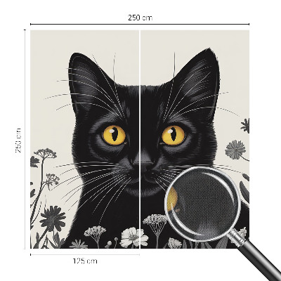 Mural de pared con estampado hermoso Flores de gato