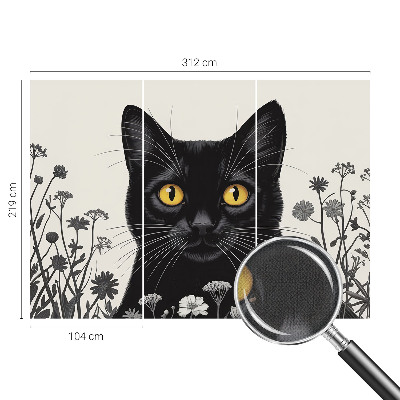 Mural de pared con estampado hermoso Flores de gato