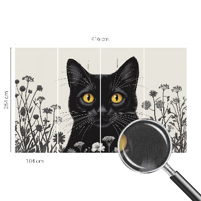Mural de pared con estampado hermoso Flores de gato