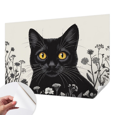 Mural de pared con estampado hermoso Flores de gato