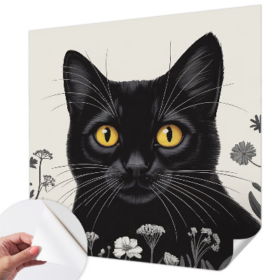 Mural de pared con estampado hermoso Flores de gato