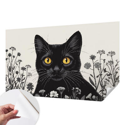 Mural de pared con estampado hermoso Flores de gato