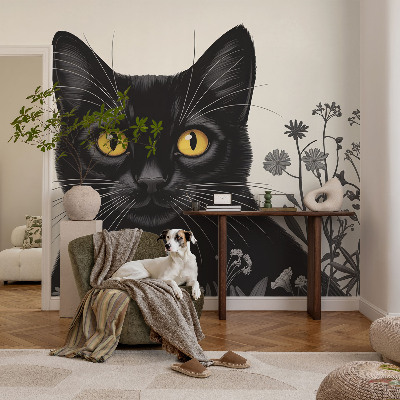 Mural de pared con estampado hermoso Flores de gato
